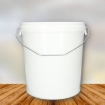 Kunststof emmer 20 liter pp wit met metalen beugel