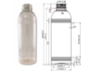 Bild von Plastic saftflasche 1 liter r-pet glasklar 38mm3st verschließb.