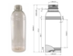 Picture of Plastic juicebottle 500 ml r-pet clear 38mm3st tamper-ev.